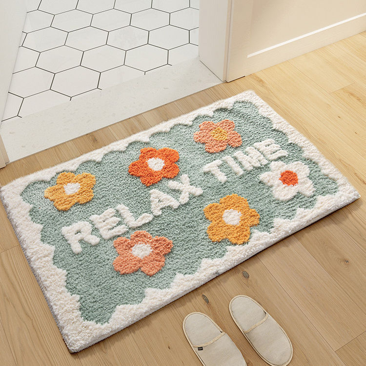 Bathroom Floret Carpet Rugs