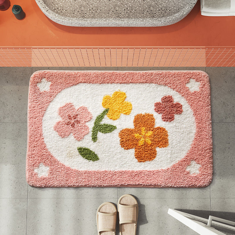 Bathroom Floret Carpet Rugs
