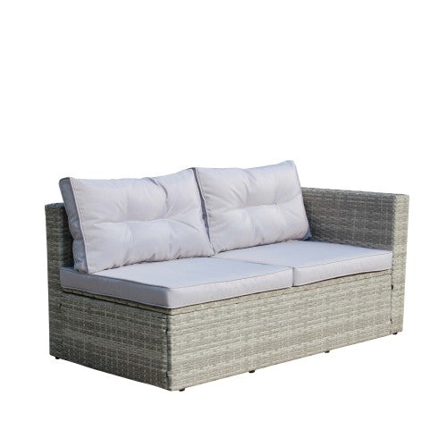 4 Piece Patio Sectional Wicker Rattan Outdoor Furniture Sofa Set