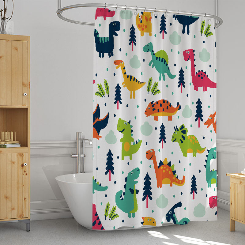 Cartoon Dinosaur Shower Curtain
