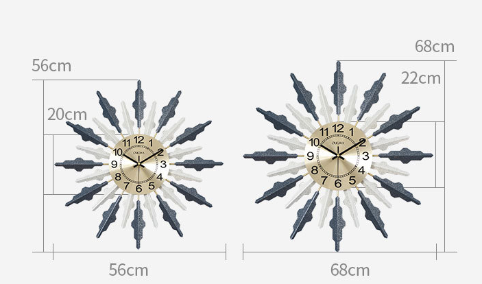Creative Luxury Home Sun Wall Clock