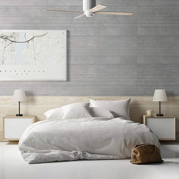 Iron Bedside Lamp with Fabric Covering