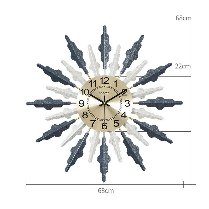 Creative Luxury Home Sun Wall Clock