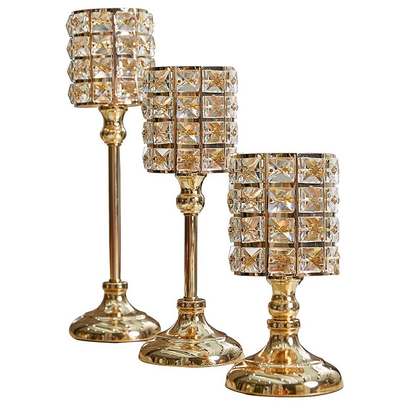 Candlelight Dinner Golden Candle Decoration