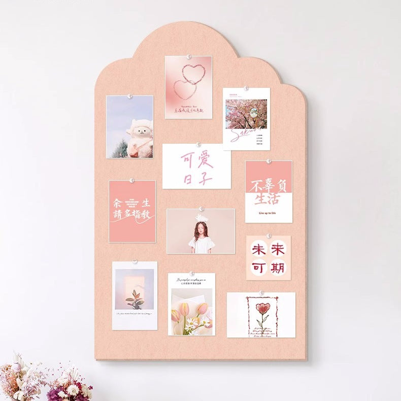 Corkboard Photo Wall Background Ins Style