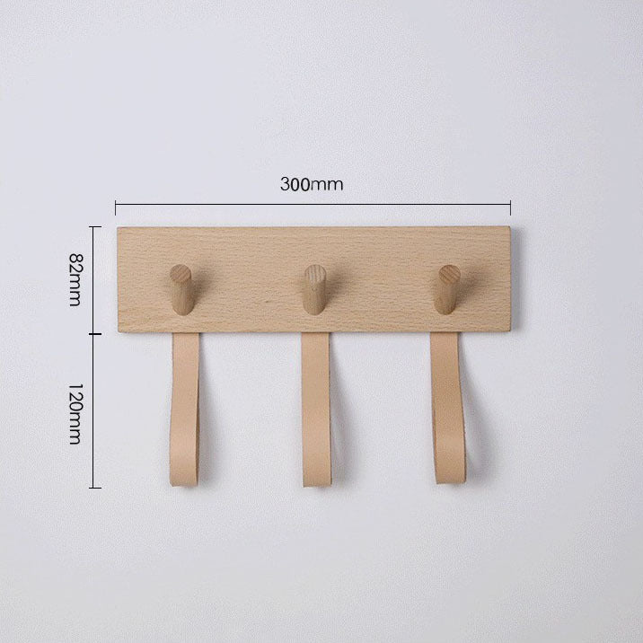 Creative Wall Decoration Of Solid Wood Clothes Hooks