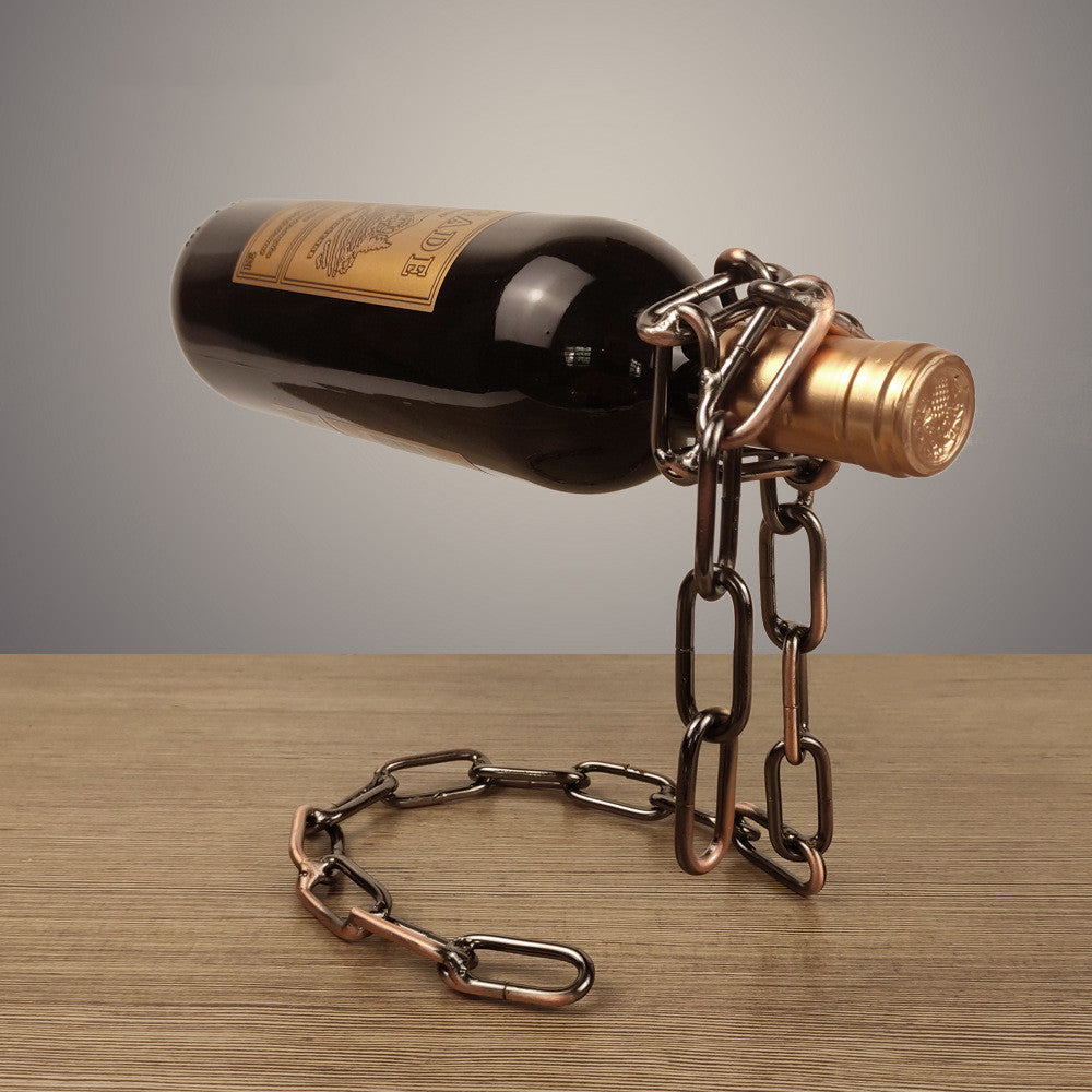 Iron Chain Suspension Wine Rack Metal Bracket