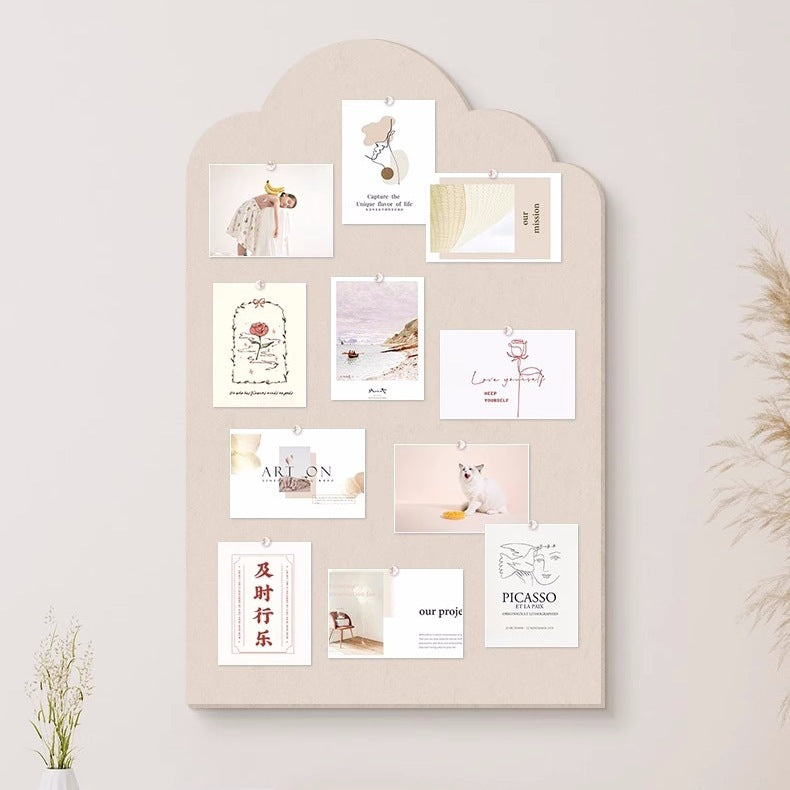 Corkboard Photo Wall Background Ins Style