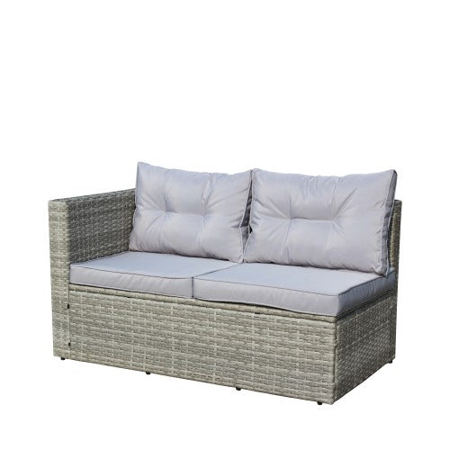 4 Piece Patio Sectional Wicker Rattan Outdoor Furniture Sofa Set